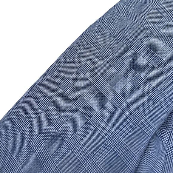 Hugo Boss Astian 184 Slim Fit Blazer 44R Navy Blue Plaid Wool Blend Sport Coat - Picture 2 of 7